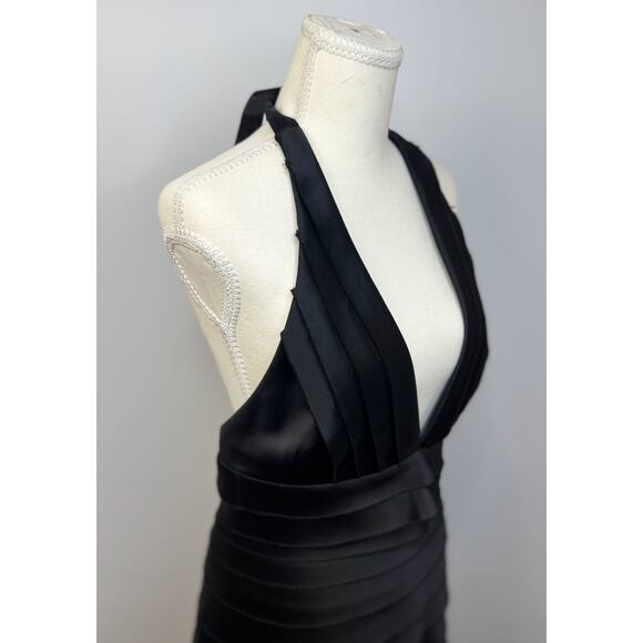 BCBGMAXAZRIA T Bandage Halter Bandage Dress VTG Women’s 10 Tiered Y2K 2000s Club - Picture 14 of 16